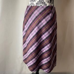 TRINA TURK purple plaid skirt.